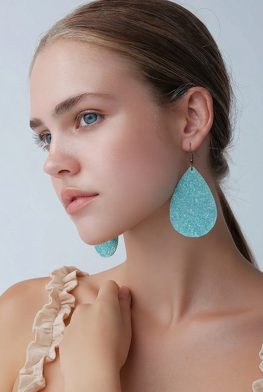 Boucles d'oreilles gliter blue