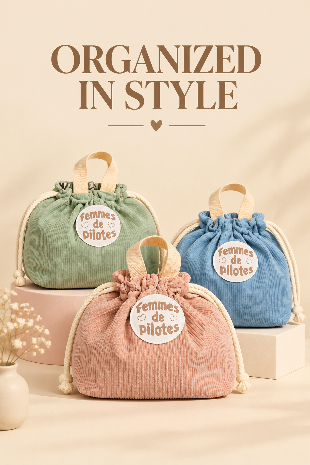 Sac maquillage  Polochon - Femmes de Pilotes