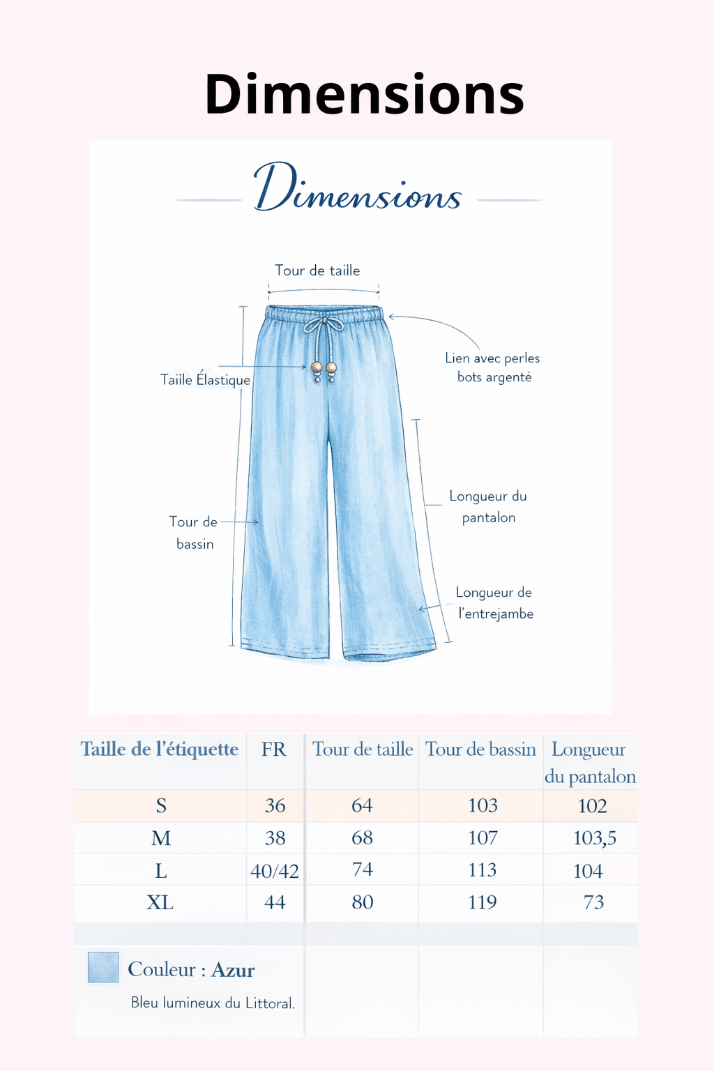 Pantalon Azur Femmes de Pilotes