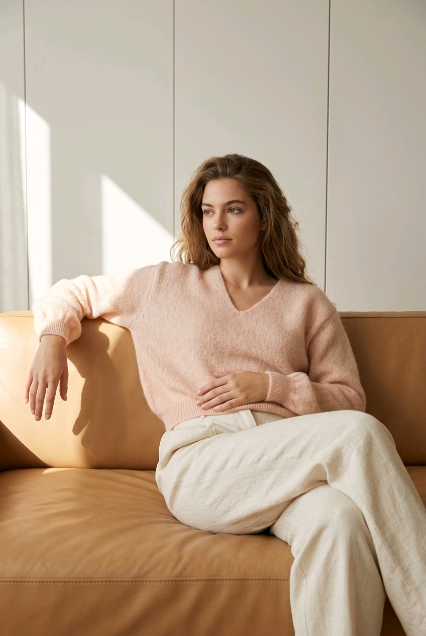 Pull Guimauve - femmes de pilotes