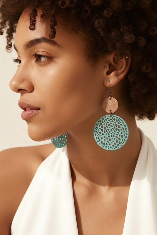 Boucles d'oreilles bleu nature