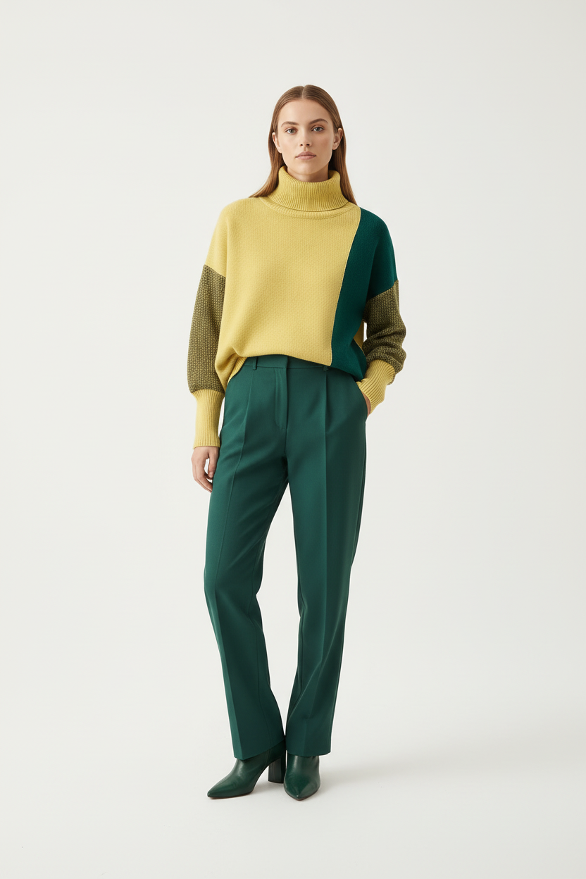 Tenue du jour - Pull au Vert & Pantalon Signature